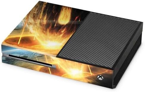 Skinit Decal Gaming Skin Compatible with Xbox One Console - Officially Licensed StockTrek Giant Asteroid Collides with Planet Earth Design in Saudi Arabia