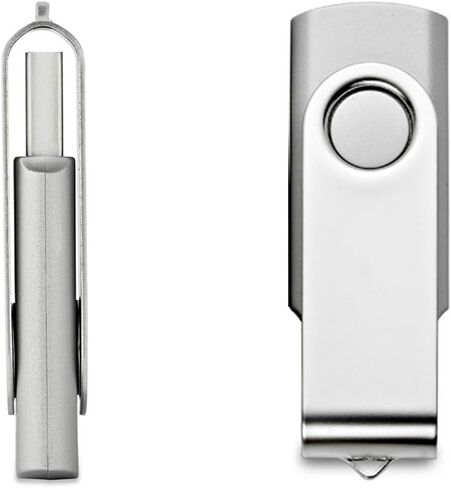 Fast High Performance Classic Swivel 8GB USB 2.0 Flash Drive - Thumb Drive أسرع عصا الذاكرة (الفضة) in Kuwait
