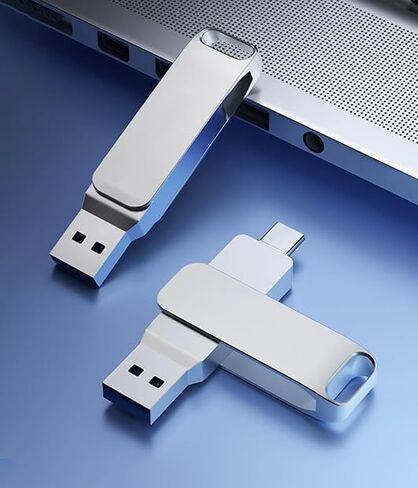 32GB Dual USB 3.0 Gen 1 Type-C Jump Drive, USB-C Flash Metal Housing Swivel Design Thumb Drive,100Mb/s in Saudi Arabia