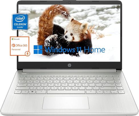HP 14 "كمبيوتر محمول للطلاب والأعمال ، والكمبيوتر المحمول Ultral Light ، والكمبيوتر المحمول للأعمال ، ومعالج Intel Celeron N4120 ، وذاكرة وصول عشوائي 4 جيجا بايت ، و 128 جيجا بايت EMMC ، و Intel UHD Graphics ، و Office 365 ، و Windows 11 S ، Silver in Kuwait