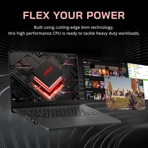 asus ROG Zephyrus G15 15.6'' 240Hz QHD Gaming Laptop, AMD Ryzen 9 6900HS, GeForce RTX 3080 8GB GDDR6, 40GB DDR5 RAM, 1TB PCIe SSD, HD Webcam, Win 11 Pro, Gray, 32GB USB Card (Renewed) in Saudi Arabia
