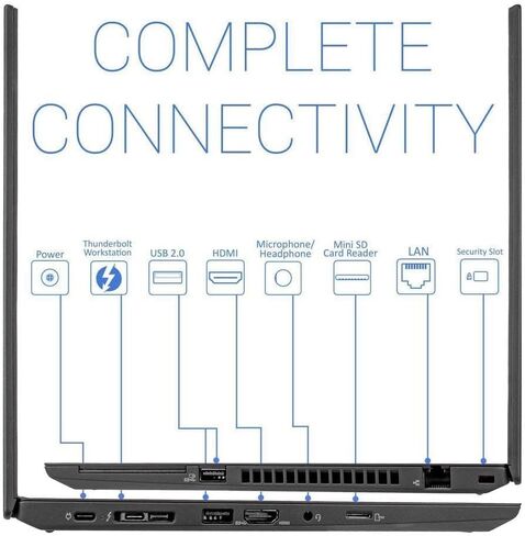 Lenovo ThinkPad T490 14.0 "الكمبيوتر المحمول FHD ، 8th Gen Intel Core I5-8365U ، 16GB DDR4 RAM ، 256GB SSD ، Type-C ، WiFi BT Windows 11 Pro 64-bit (متجدد) in Kuwait