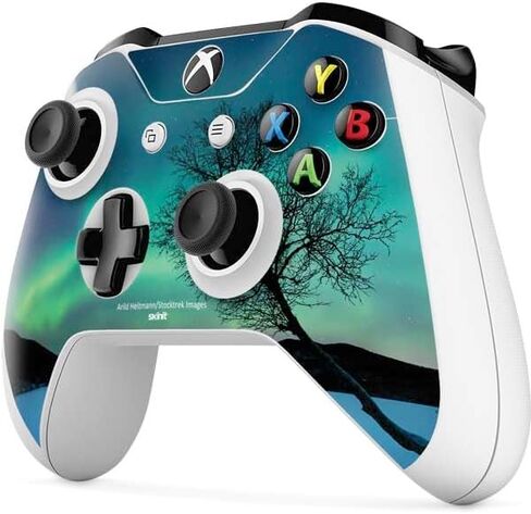 Skinit Skinit Gaming Gaming Skin متوافق مع جهاز التحكم Xbox One S - Stocktrek Aurora Borealis المرخص رسميًا على بحيرة في تصميم النرويج in Saudi Arabia