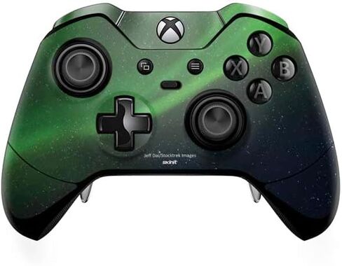 Skinit Skinit Gaming Gaming Skin متوافق مع Xbox One Elite Controller - رقصات Stocktrek Aurora Borealis المرخصة رسميًا فوق تصميم المحيط القطب الشمالي in Kuwait