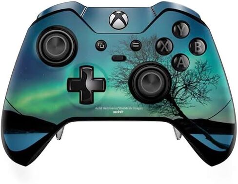 Skinit Skinit Gaming Gaming Skin متوافق مع جهاز التحكم في Xbox One Elite - Stocktrek Aurora Borealis المرخص رسميًا على البحيرة في تصميم النرويج in Kuwait