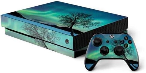 Skinit Decal Gaming Skin Compatible with Xbox One X Bundle - Officially Licensed StockTrek Aurora Borealis Over a Lake in Norway Design in Saudi Arabia