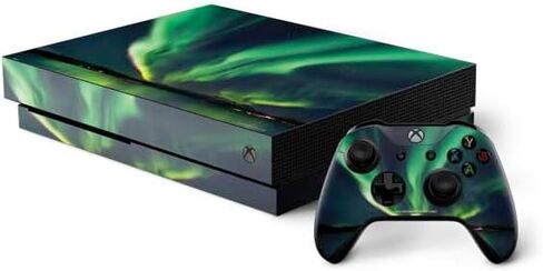 Skinit Decal Gaming Skin Compatible with Xbox One X Bundle - Officially Licensed StockTrek Aurora Borealis Over Tjeldsundet in Norway Design in Saudi Arabia