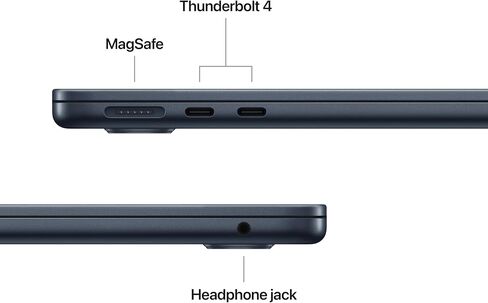 Apple 2025 MacBook Air 13-inch Laptop with M4 chip, 16GB Unified Memory, 2TB SSD Storage - Midnight in Saudi Arabia