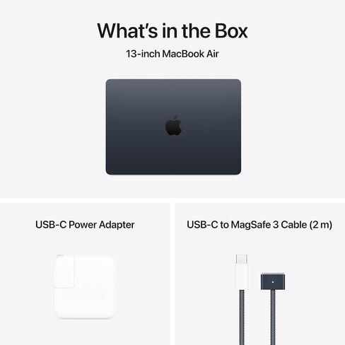 Apple 2025 MacBook Air 13-inch Laptop with M4 chip, 16GB Unified Memory, 2TB SSD Storage - Midnight in Saudi Arabia