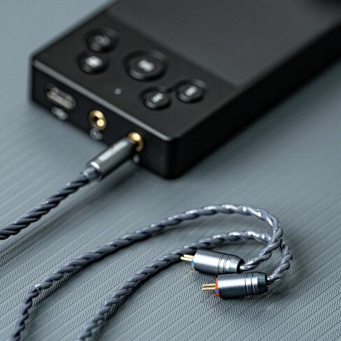 Tripowin Grace Silver-Plated OFC Detachable Earphone Cable with Mic, 0.78mm 2-Pin HiFi Upgrade Cable for Audiophiles, Tangle-Free Design & Smart Controls (Recessed 2PIN) in Kuwait