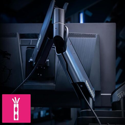 MSI MAG MT201D - أذرع حامل شاشة مزدوجة عالية التحمل، دعم 17-45 بوصة، متوافقة مع VESA، حامل زنبركي قابل للتعديل، 44 رطلاً لكل شاشة، مشبك وحلقة تثبيت، لوحة تحرير سريعة - أسود in Saudi Arabia