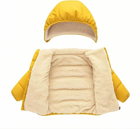 سترة بغطاء للرأس للأطفال الصغار للأولاد والبنات والأطفال معطف شتوي دافئ سميك ملابس خارجية 1-7 طن in Kuwait