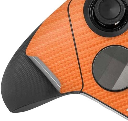 Skinit Decal Gaming Skin Compatible with Xbox Elite Wireless Controller Series 2 - Orange Carbon Fiber Specialty Texture Material Design in Saudi Arabia