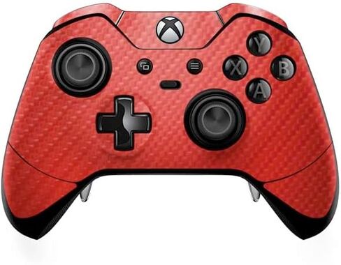 Skinit Decal Gaming Skin Compatible with Xbox One Elite Controller - Red Carbon Fiber Specialty Texture Material Design in Saudi Arabia