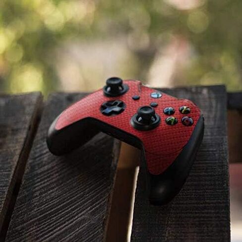 Skinit Decal Gaming Skin Compatible with Xbox One Elite Controller - Red Carbon Fiber Specialty Texture Material Design in Saudi Arabia
