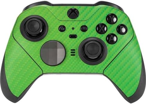 Skinit Skinit Gaming Gaming Skin Accompated مع Sebox Elite Wireless Controller Series 2 - تصميم مواد نسيج ألياف الكربون الخضراء in Saudi Arabia