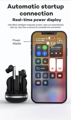 Wireless Bluetooth Earbuds – 28 Hours Playtime Active Noise Cancellin LED Display IPX7 Waterproof In-Ear Headphones with Built-In Miс Compatible with iPhone and Android for COD PUBG Fortnite in Saudi Arabia