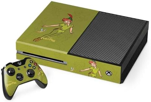 Skinit Decal Gaming Skin Compatible with Xbox One Console and Controller Bundle - Officially Licensed Disney Peter Pan and Tinker Bell Portrait Design in Saudi Arabia