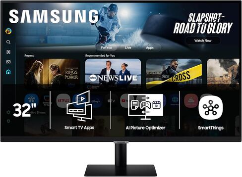 Samsung 43" Smart Monitor M7 (M70F) 4K UHD Display, Samsung Vision AI, Smart TV Apps, Gaming Hub, USB-C, HDMI and USB-A, Black, LS43FM702UNXZA, 2025 in Saudi Arabia