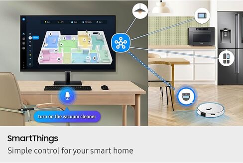 Samsung 43" Smart Monitor M7 (M70F) 4K UHD Display, Samsung Vision AI, Smart TV Apps, Gaming Hub, USB-C, HDMI and USB-A, Black, LS43FM702UNXZA, 2025 in Saudi Arabia