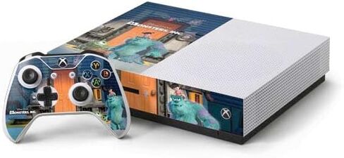 Skinit Decal Gaming Skin Compatible with Xbox One S Console and Controller Bundle - Officially Licensed Disney Monsters Inc. Movie Poster Design in Saudi Arabia
