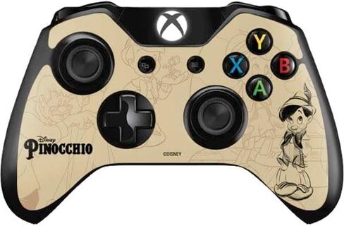 Skinit Skinit Gaming Gaming Skiner مع وحدة تحكم Xbox One - Sketches Disney Pinocchio المرخصة رسميًا in Saudi Arabia