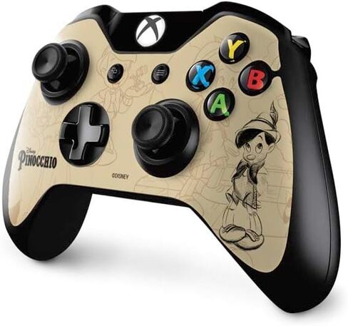 Skinit Skinit Gaming Gaming Skiner مع وحدة تحكم Xbox One - Sketches Disney Pinocchio المرخصة رسميًا in Saudi Arabia