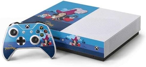 Skinit Skinit Gaming Gaming Skin متوافق مع وحدة التحكم في Xbox One S و Bundle - Disney Peter Pan Captain Captain و Smee Design in Saudi Arabia