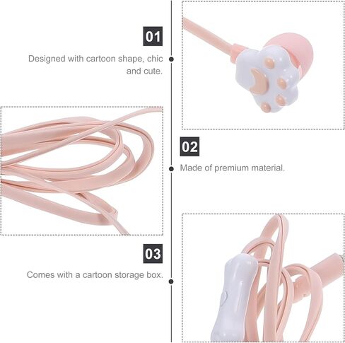 سماعات أذن Cat Paw Cat Paw Stereo في أذن: سماعات أذن سلكية مع سماعات رأس أذن مع ميكروفون-رسم كاريكاتير لطيف Cat Cat Jack سلكية سلكية الأذن في الأذن in Saudi Arabia