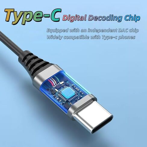 سماعات الأذن من النوع C لـ iPhone 16/15 Pro Max ، سماعات USB C سلكية مع ستيريو عزل ضوضاء الميكروفون لجهاز Galaxy S25 S24 S23 Pixel 9 8a (Black Dark) in Kuwait