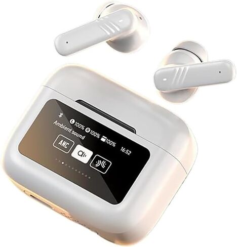 A9PRO IN-EAR-OER متعدد الوظائف شاشة اللمس مع ترجمة بلغة 14 ، إلغاء ضوضاء ANC/ENC ، سماعات الأذن اللاسلكية ، Bluetooth 5.4 ، IPX4 مقاومة للماء (أبيض) in Kuwait
