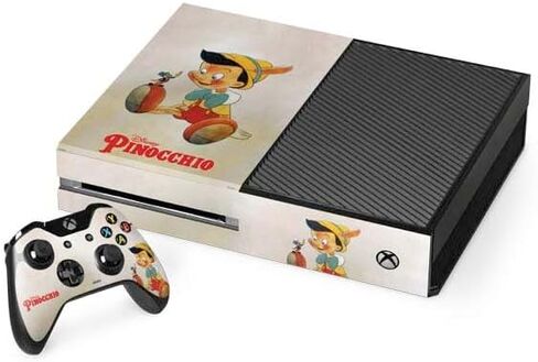 Skinit Decal Gaming Skin Compatible with Xbox One Console and Controller Bundle - Officially Licensed Disney Pinocchio Vintage Portrait Design in Saudi Arabia