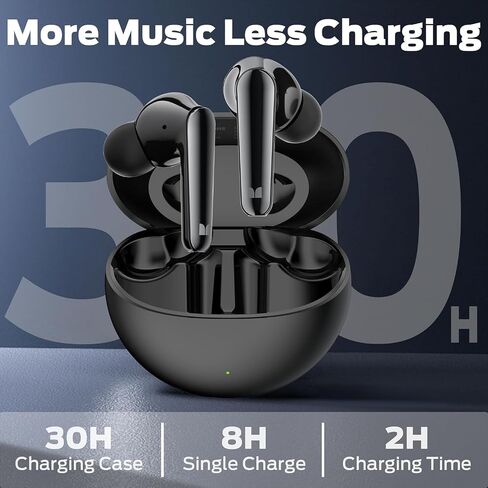 Monster N-Lite 203 Airlinks سماعات الأذن اللاسلكية ، Bluetooth 5.3 سماعات الرأس ستيريو Hifi ، سماعات أذن لاسلكية مع مكالمة واضحة عالية الدقة ، تشغيل 30 ساعة ، التحكم في اللمس ، شحن Type-C ، IPX6 مقاوم للماء في الأذن. in Saudi Arabia