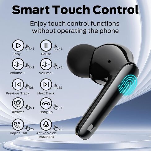 Monster N-Lite 203 Airlinks سماعات الأذن اللاسلكية ، Bluetooth 5.3 سماعات الرأس ستيريو Hifi ، سماعات أذن لاسلكية مع مكالمة واضحة عالية الدقة ، تشغيل 30 ساعة ، التحكم في اللمس ، شحن Type-C ، IPX6 مقاوم للماء في الأذن. in Saudi Arabia
