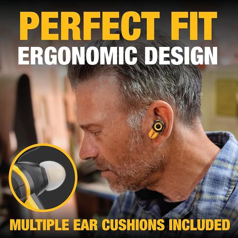 DEWALT HUKED DUGY PLUETOOTH POCENTITE PRO X2 ANC TRUE WIRELESS LOTERSIONDS ، وضواحي فعالة لإلغاء سماعات الأذن العمل ، وعناصر التحكم في الاتصال الهاتفي ، ووقت تشغيل 10 ساعات (40+ W/CASE) ، 4 أوضاع EQ ، IP54 in Kuwait