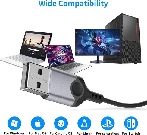 USB Earbuds with Microphone for PC,7.5ft USB A Headphones for Computer Laptop,Magnetic Wired USBA Headset with Mic Noise Cancelling Earphones for HP Dell Surface Zoom Teams Meeting Work School,Black in Kuwait