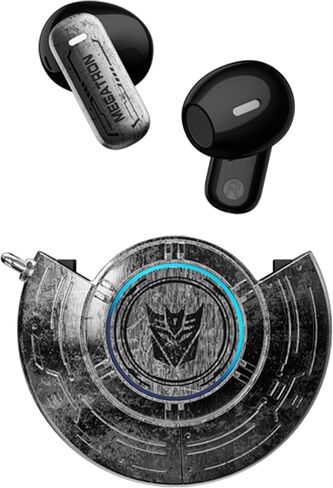 محولات TF-T31 Bluetooth TWS اللاسلكي اللاسلكي مع تصميم القشرة الميكانيكية إلغاء الضوضاء السلبية في الأذن هايفي HD HD Music Music Musics Low Contancy Sports (Black-Megatron) in Saudi Arabia