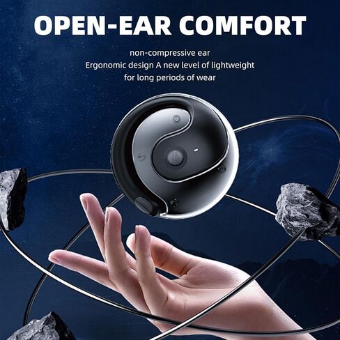 سماعات الأذن اللاسلكية مفتوحة براعم الأذن OWS سماعات رأس Bluetooth خارج سماعة سماعات الرأس المعلقة اللاسلكية الأذن IPX5 مع سماعات أذن للهواء العظمي للرياضة/التمرين/الجري in Saudi Arabia