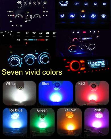 WLJH 10x White T3 Neo Wedge Led 3030 SMD Chip 8mm Base Car Dash Instrument على مدار الساعة ضوء فحص المحرك ناقل الحركة HVAC AC سخان التحكم في المناخ مصابيح التبديل إشارة استبدال لمبة in Kuwait