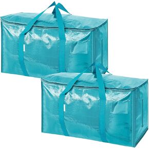 TICONN 2 Pack Extra Large Moving Bags with Zippers & Carrying Handles, Heavy-Duty Storage Tote Moving Boxes for Space Saving in Kuwait
