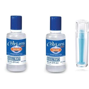 JT HOME - Mini Preservative Free Saline 2-Fl. Oz Airline Approved Travel Size. Unisol 4 Replacement, (Pack of 4) - Hard Contact Lens Remover Tool for RGP and Scleral Lenses - Plunger Suction in Kuwait