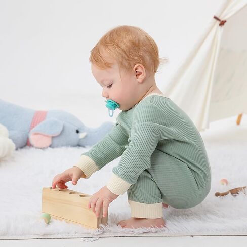 Bafeicao Unisex Baby Boy Girl 2 Pack Rompers Long Sleeve Two Way Zipper Romper One Piece Jumpsuits Clothes Sets in Kuwait