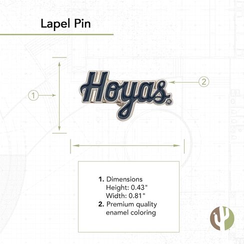 جامعة جورج تاون دبابيس التلبيب Hoyas GU شعار المينا مصنوعة من المعدن (مجموعة دبابيس) in Saudi Arabia
