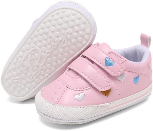 Clowora Baby Boys Girls Shoes Non-Slip Rubber Sole Sneakers Infant First Walking Toddler Crib Shoes Newborn Loafers Flats. in Kuwait