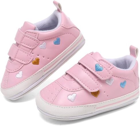 Clowora Baby Boys Girls Shoes Non-Slip Rubber Sole Sneakers Infant First Walking Toddler Crib Shoes Newborn Loafers Flats. in Kuwait