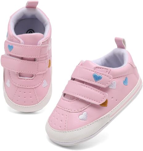 Clowora Baby Boys Girls Shoes Non-Slip Rubber Sole Sneakers Infant First Walking Toddler Crib Shoes Newborn Loafers Flats. in Kuwait