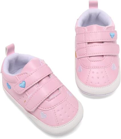 Clowora Baby Boys Girls Shoes Non-Slip Rubber Sole Sneakers Infant First Walking Toddler Crib Shoes Newborn Loafers Flats. in Kuwait