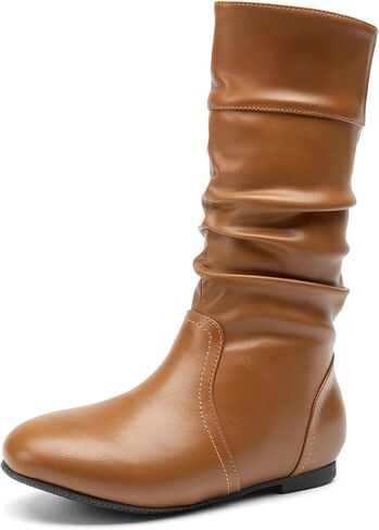 DREAM PAIRS Girl's Faux Fur Lined Knee High Winter Riding Boots(Toddler/Little Kid/Big Kid) in Kuwait