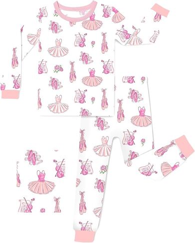 Bamboo Baby Boys Girls Pajama Sets 2-8Y Toddler Kids Softness Two Piece Long-Sleeve Snug fit Sleepwear Pjs Blue Bunny in Kuwait