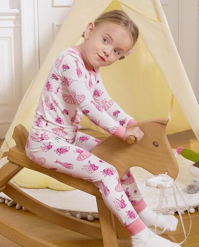 Bamboo Baby Boys Girls Pajama Sets 2-8Y Toddler Kids Softness Two Piece Long-Sleeve Snug fit Sleepwear Pjs Blue Bunny in Kuwait